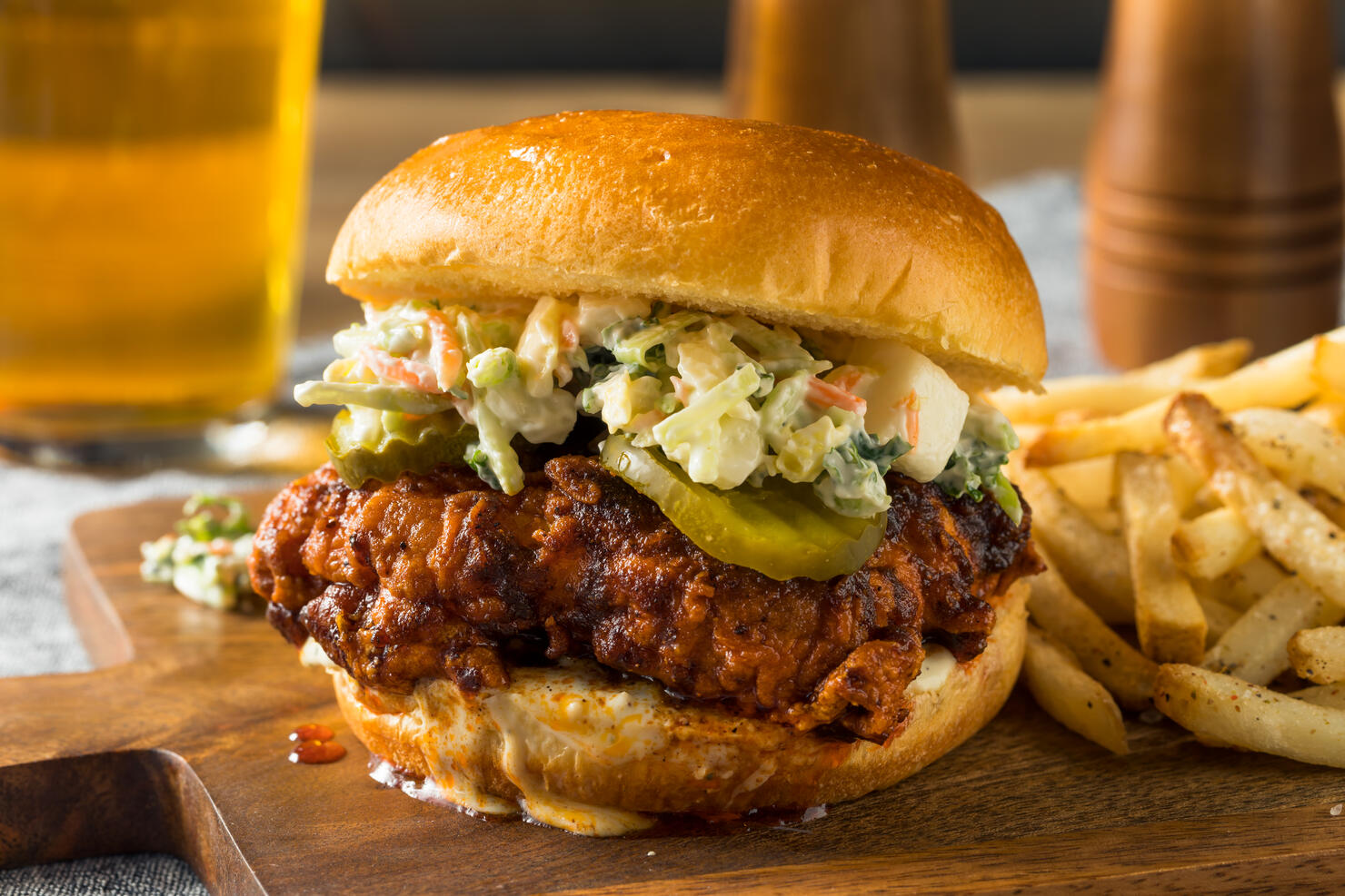 Homemade Spicy Nashville Hot Chicken Sandwich