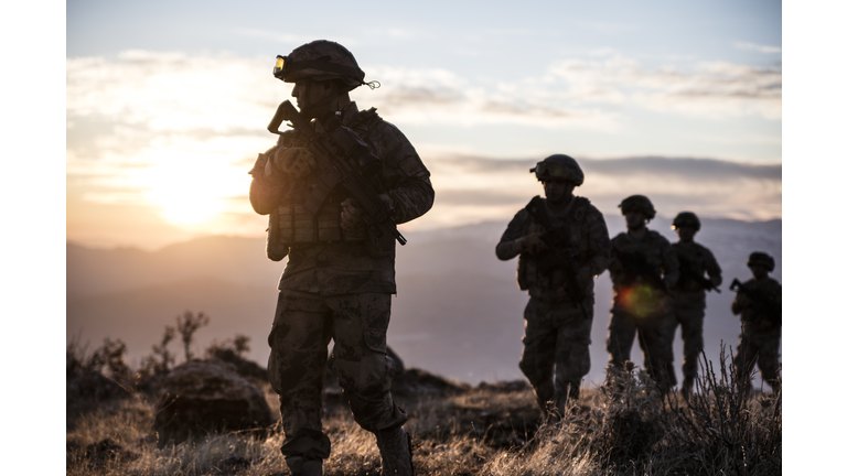 Military Mission at sunrise