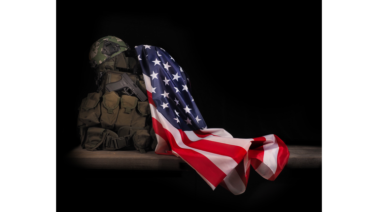 Greeting card for Veterans Day , Memorial Day, Independence Day .USA celebration. Concept - patriotism, protection, remember ,honor