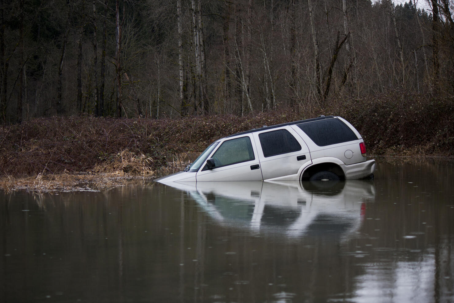 Flooded SUV