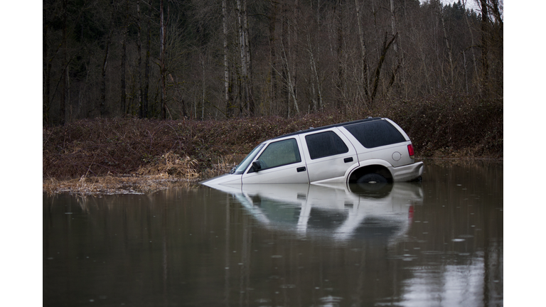Flooded SUV