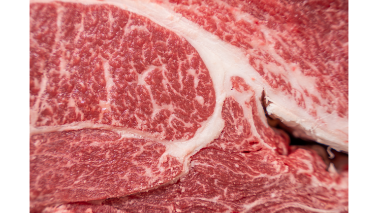 Close up of marble texture of thai wagyu, Wagyu Beef.