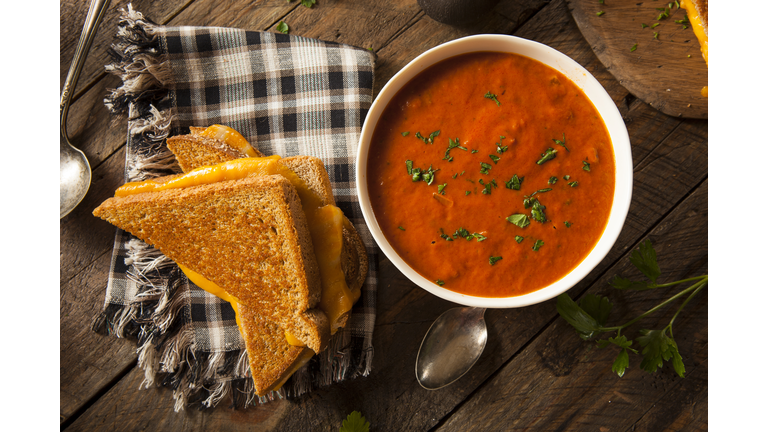 Homemade Grilled Cheese with Tomato Soup