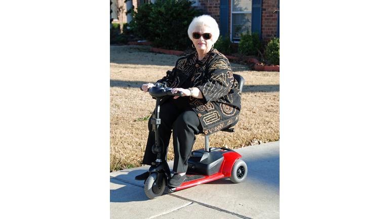 Senior Lady on a Mobility Scooter