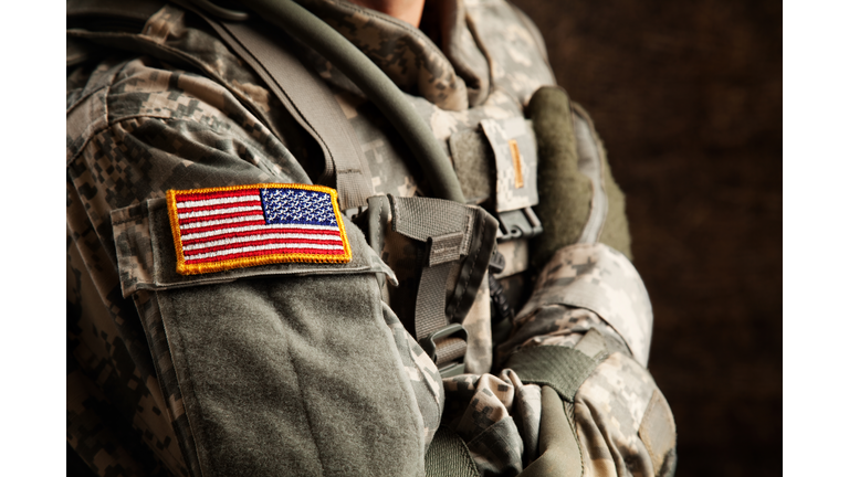 US Army Soldier in Universal Camouflage Uniform