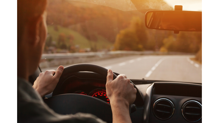 driving car on the road, travel background