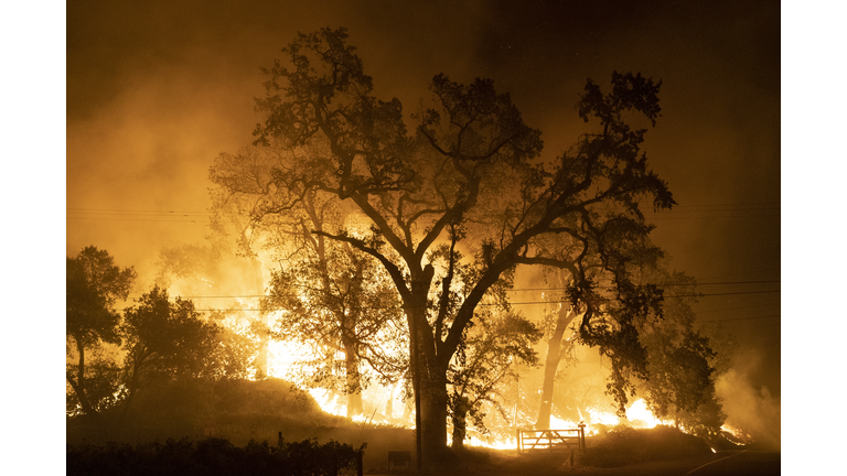 Flames And Smoke From Wildfires