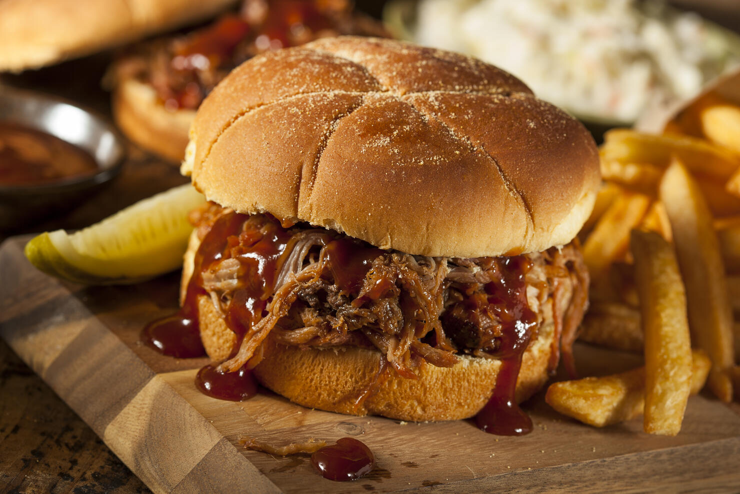 Barbeque Pulled Pork Sandwich