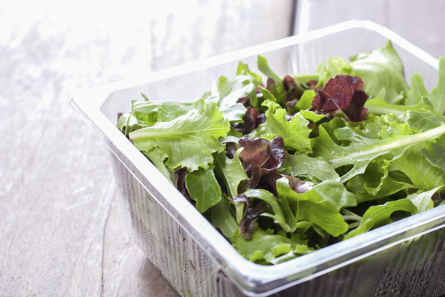 Salad, ready to eat from the supermarket.