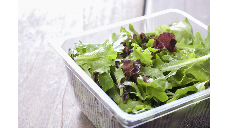 Salad, ready to eat from the supermarket.