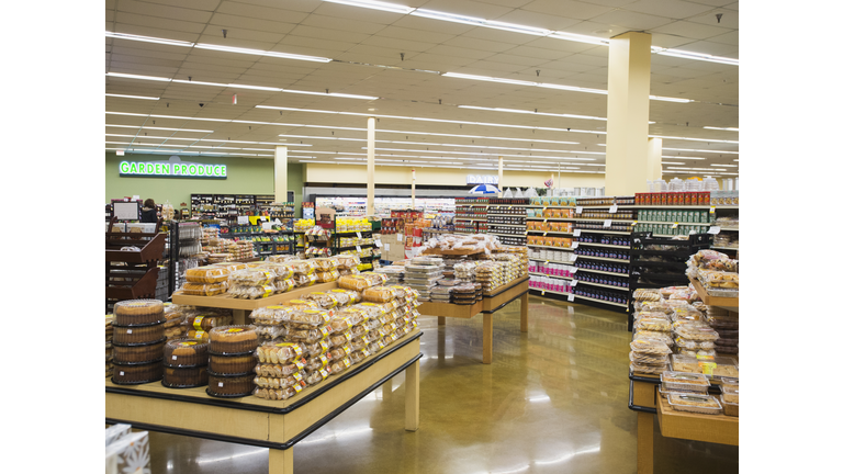 Baked goods section of grocery store