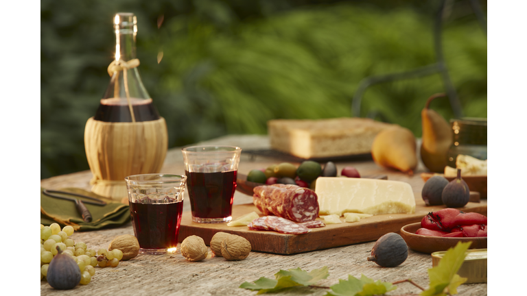 Wine and cheese picnic