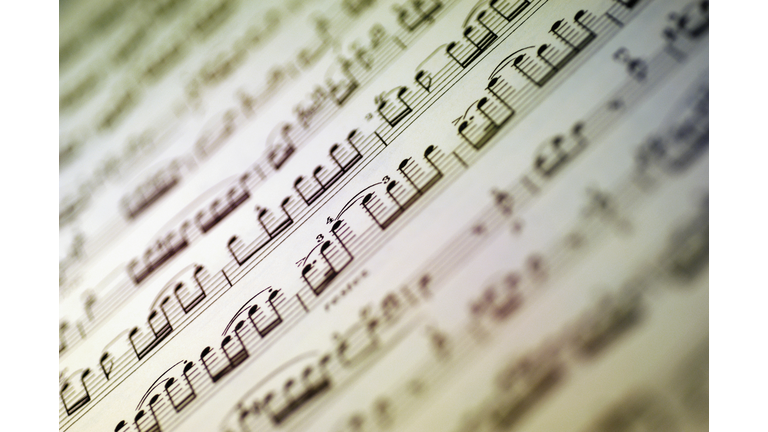 Close-up of sheet music