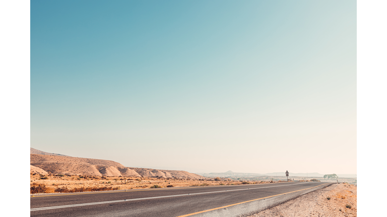 Highway road in desert