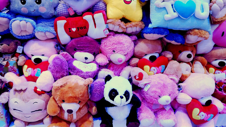 Full Frame Shot Of Colorful Toys For Sale