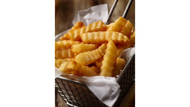 Basket of Crinkle Cut French Fries