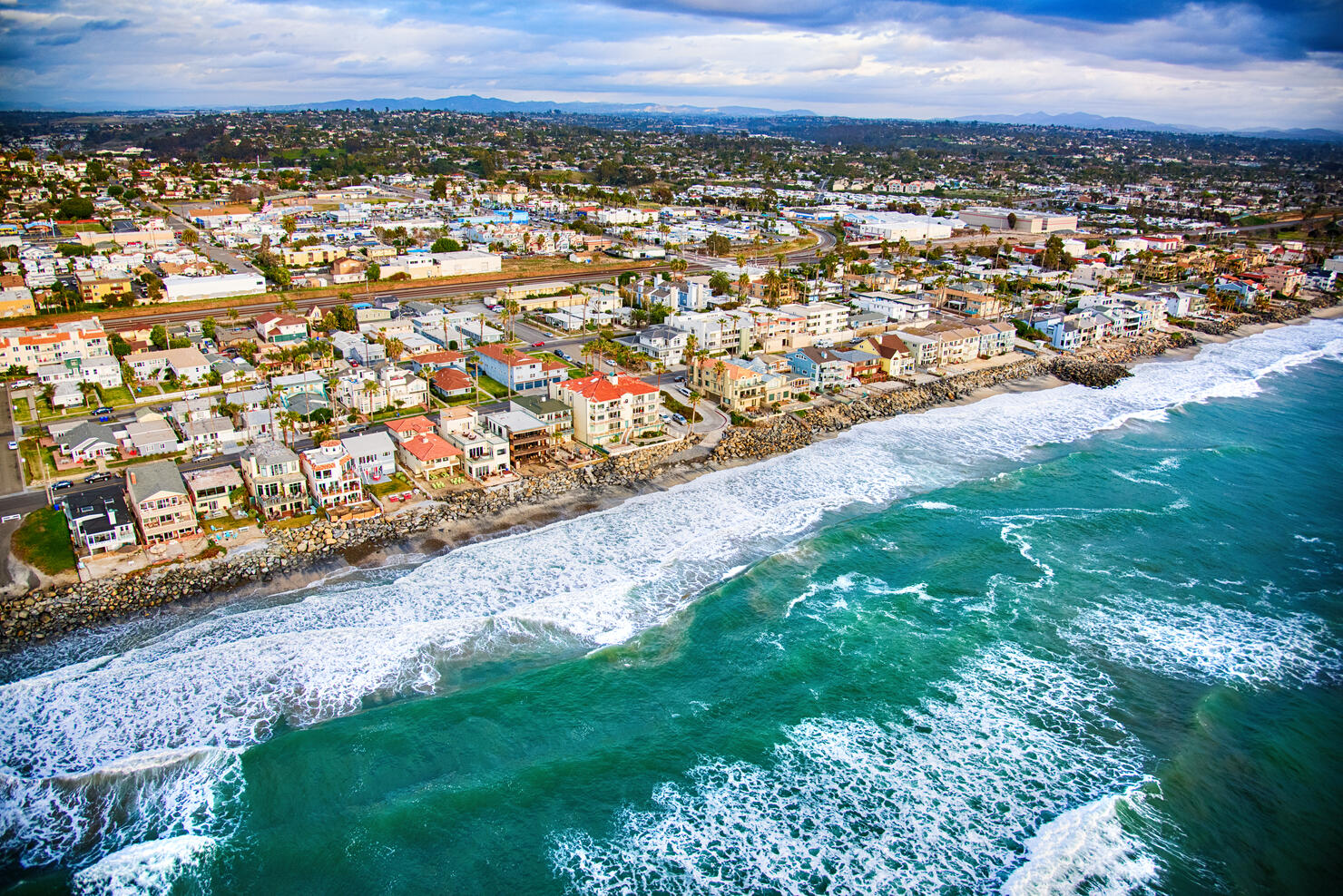 Coastal Oceanside California From Above