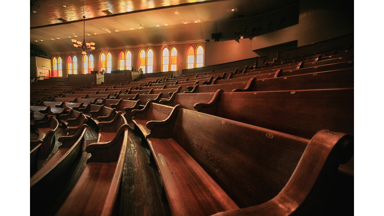 Wooden pews