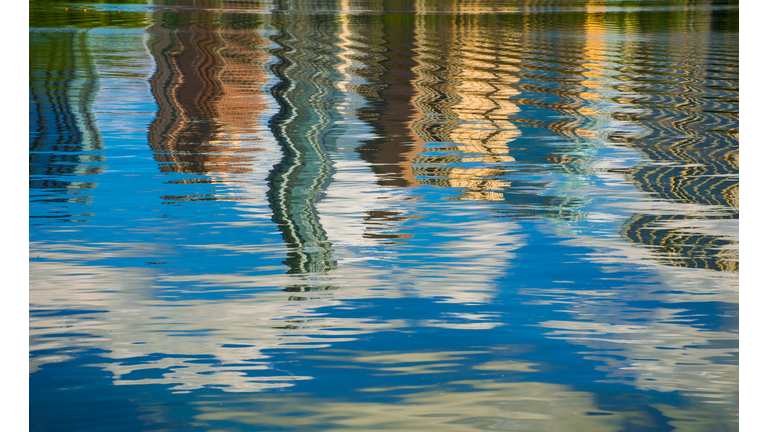 Abstract Water Art Austin Texas Town Lake Wave Reflections