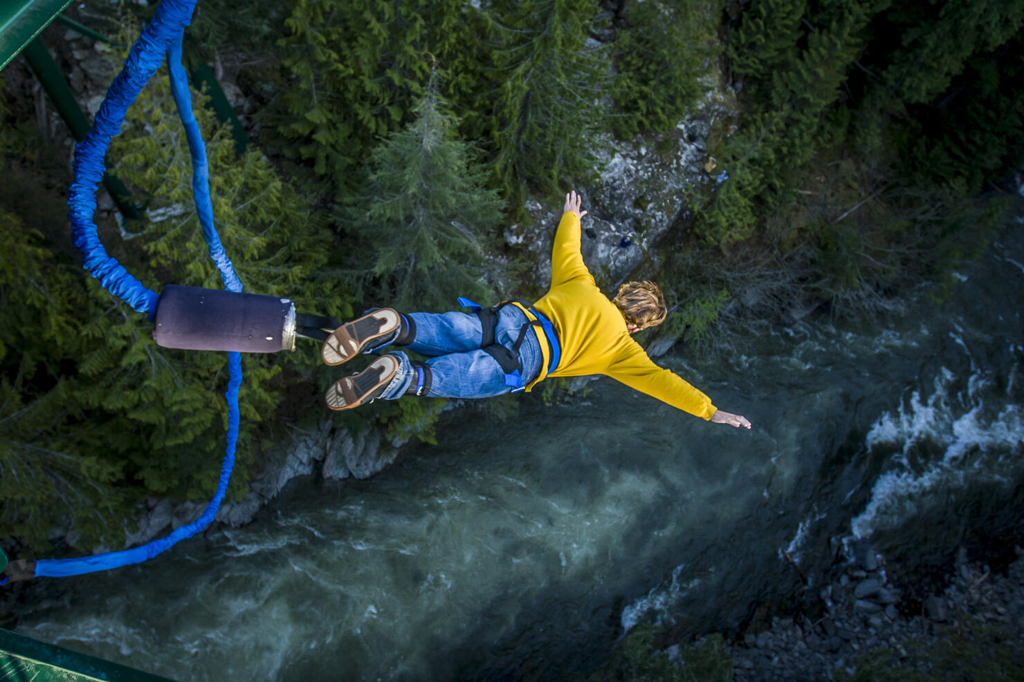 Bungee jumping.