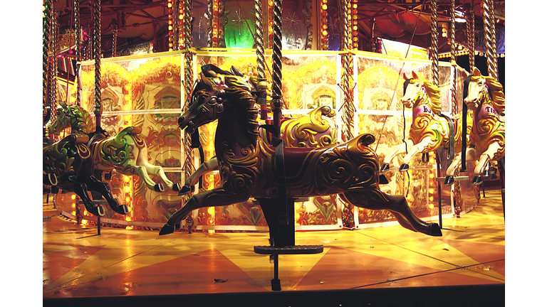 Close-Up Of Carousel Horse At Amusement Park