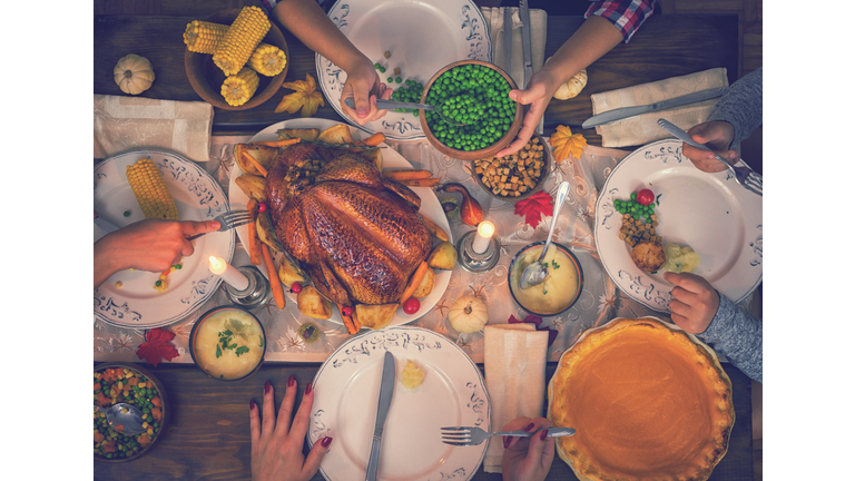 Traditional Stuffed Thanksgiving Turkey Dinner