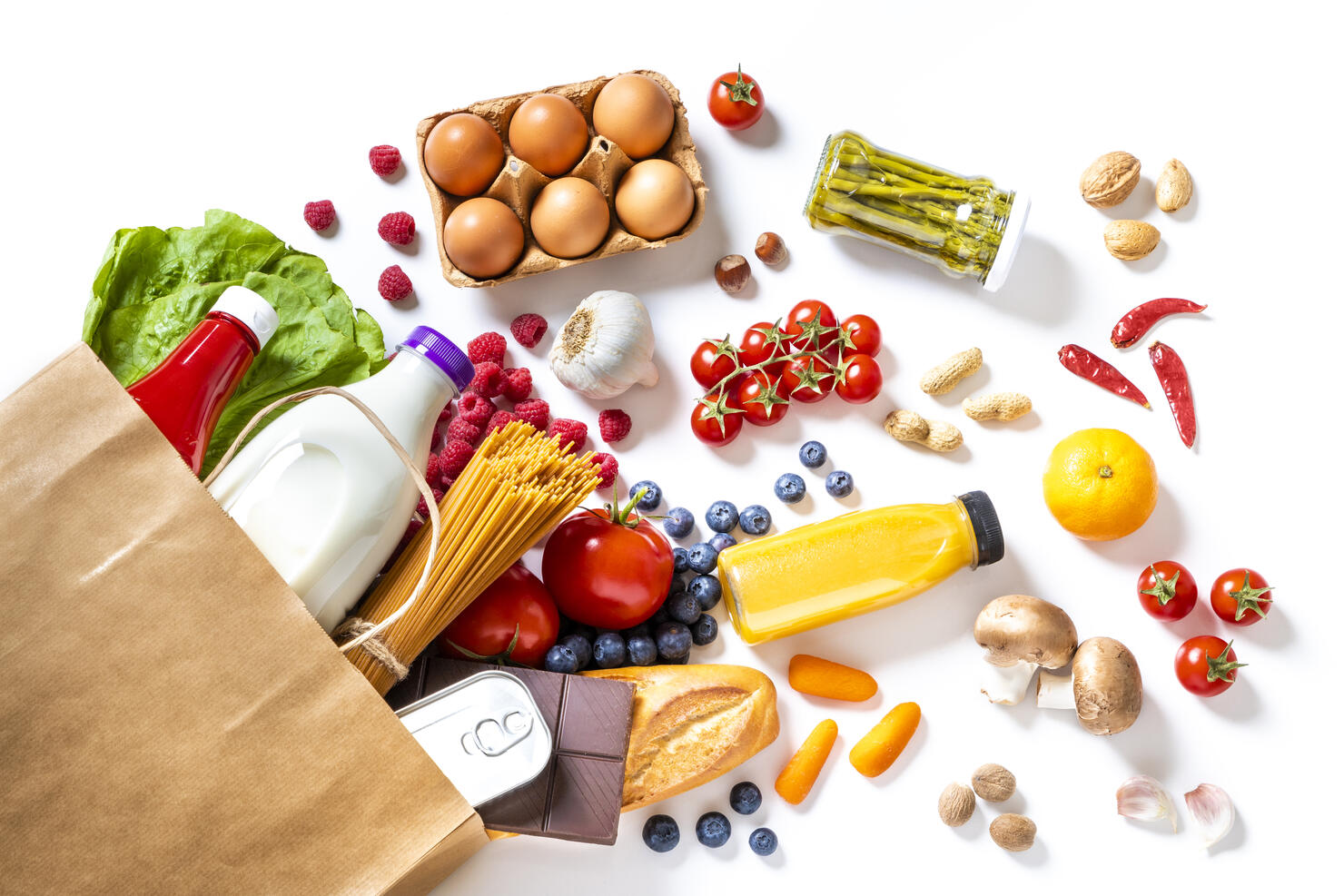 Pepper bag full of groceries