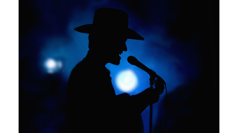 Country singer on stage