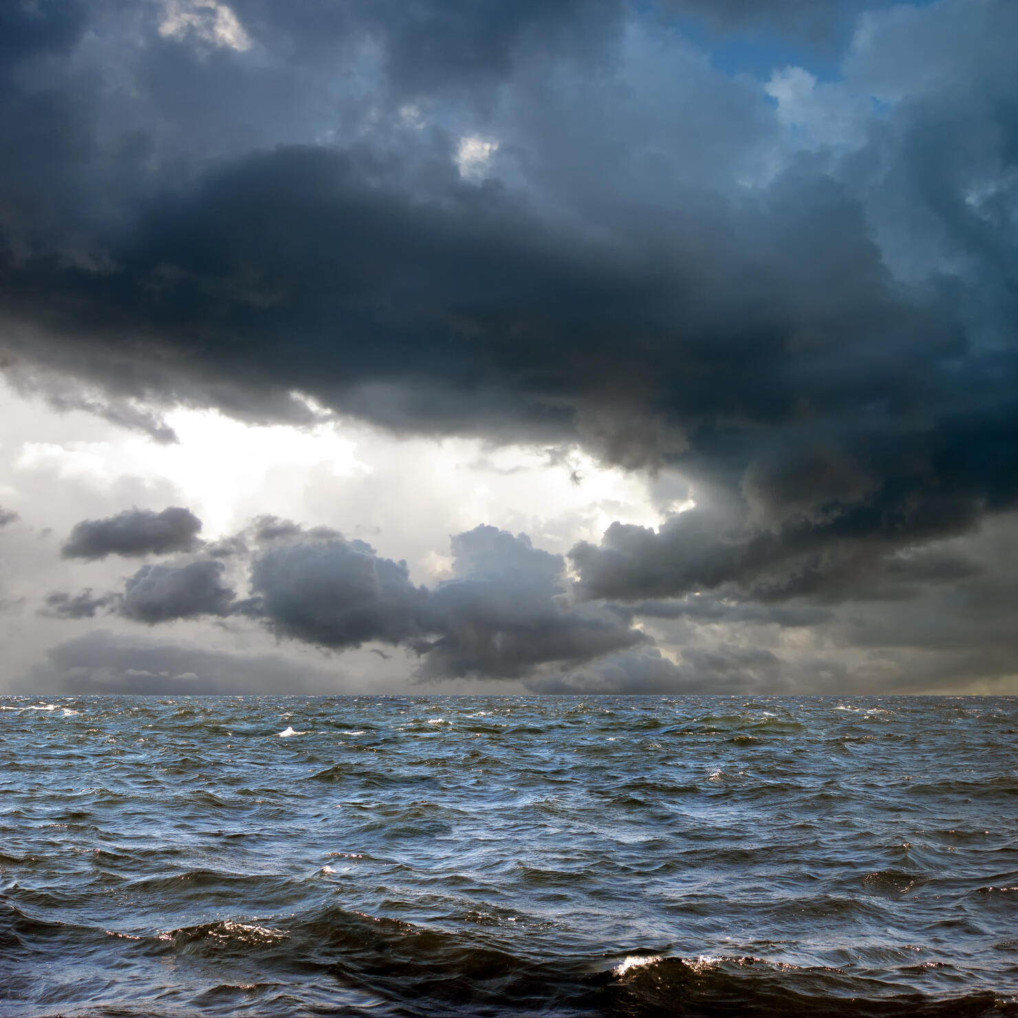 Tropical storm and spooky seascape