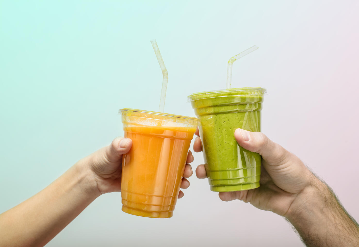 Toasting with fruit smoothies