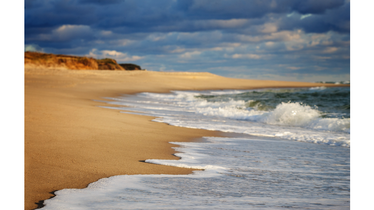 Seafoam at the shore, Nauset beach, Cape Cod