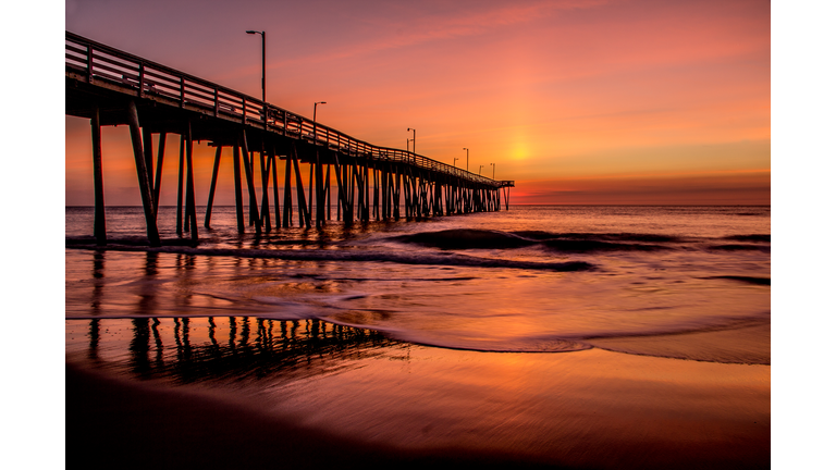 Sunrise Greets the Virginia Beach Fishing Pier