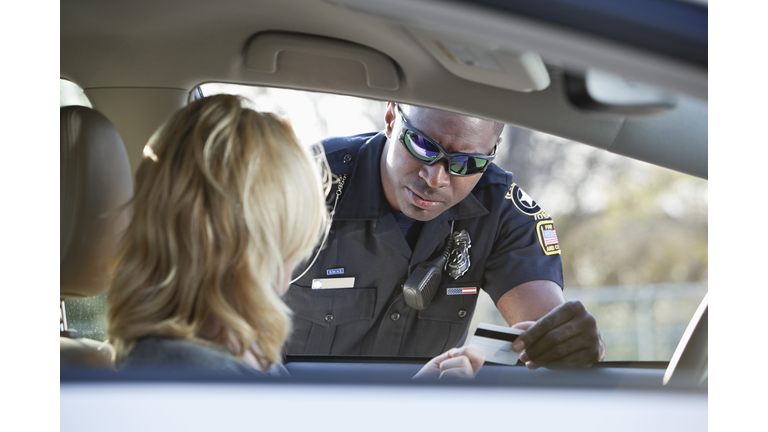 Woman pulled over by police