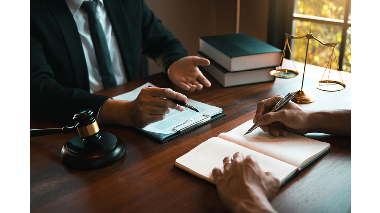 Lawyer And Customer In Office