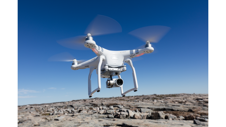 Hovering Drone, Nunavut Territory, Canada