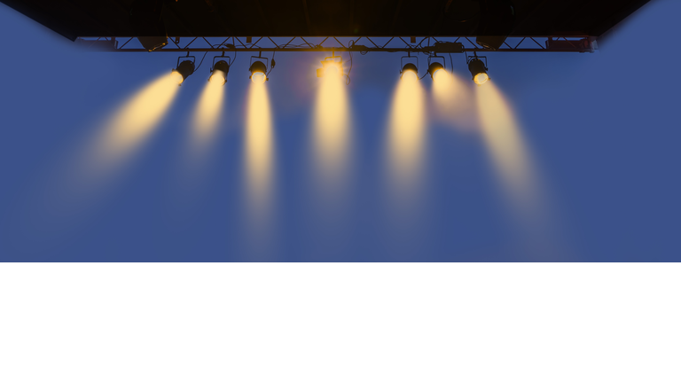 Outdoor lighting on a stage.