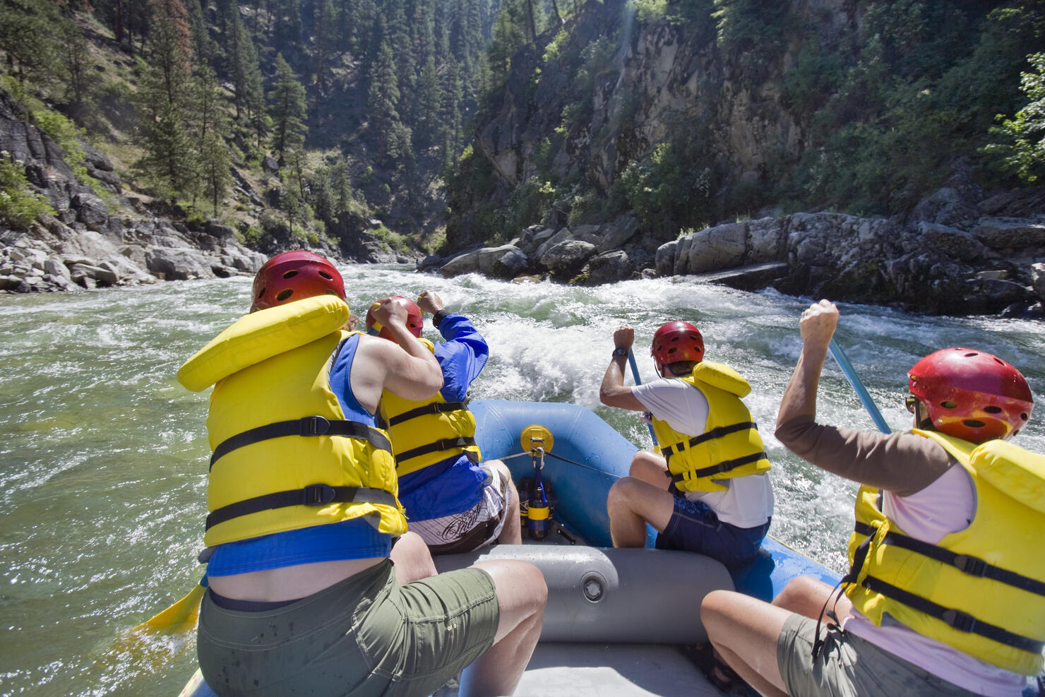 People Whitewater Rafting