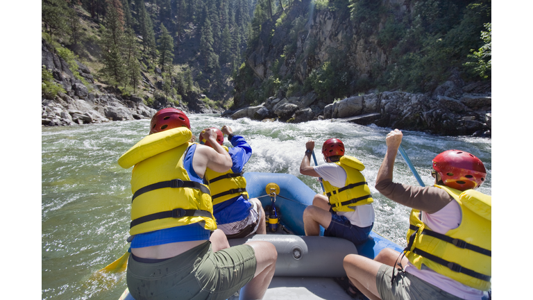 People Whitewater Rafting
