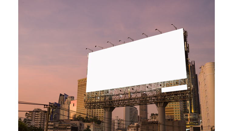 Billboard blank for outdoor advertising poster on the highway