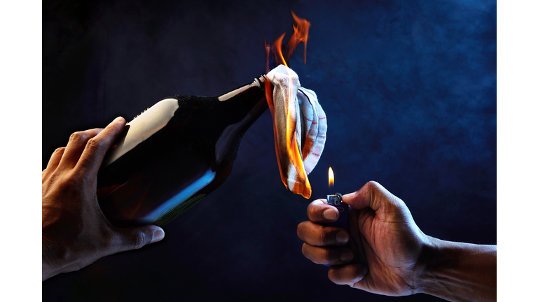 Protest signs studio images of hand gestures.