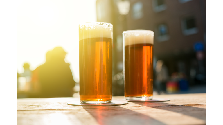 Close-Up Of Beer Glass On Table