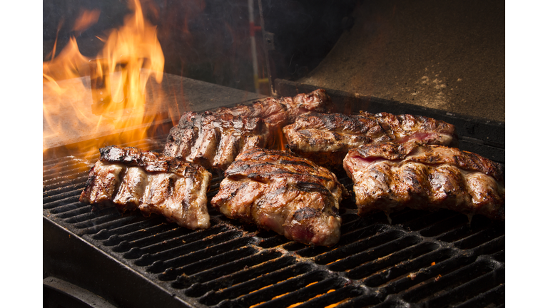 Ribs On A Grill