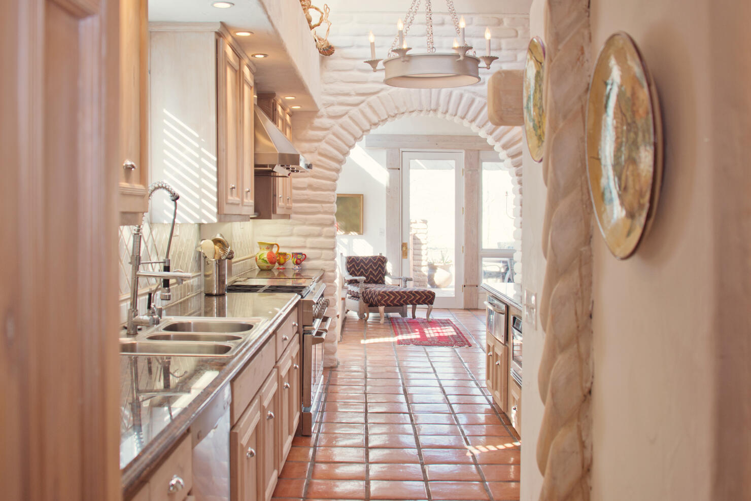 Gourmet Kitchen in a Luxury Estate Home Santa Fe Style