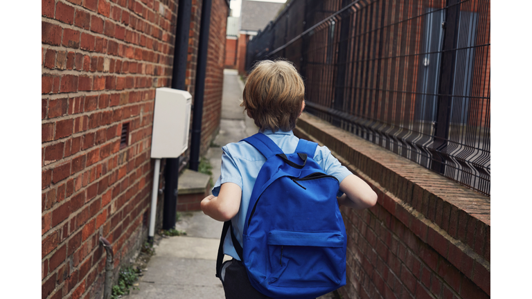 Child walking to school