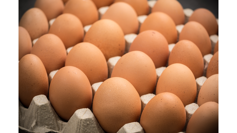 Brown cage-free chicken eggs