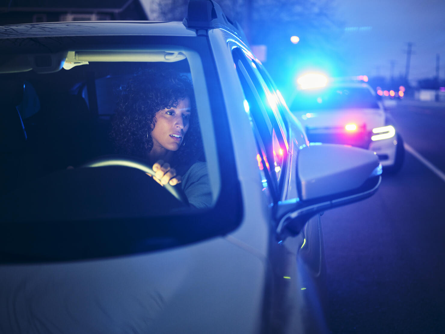 Nightime Police Traffic Stop