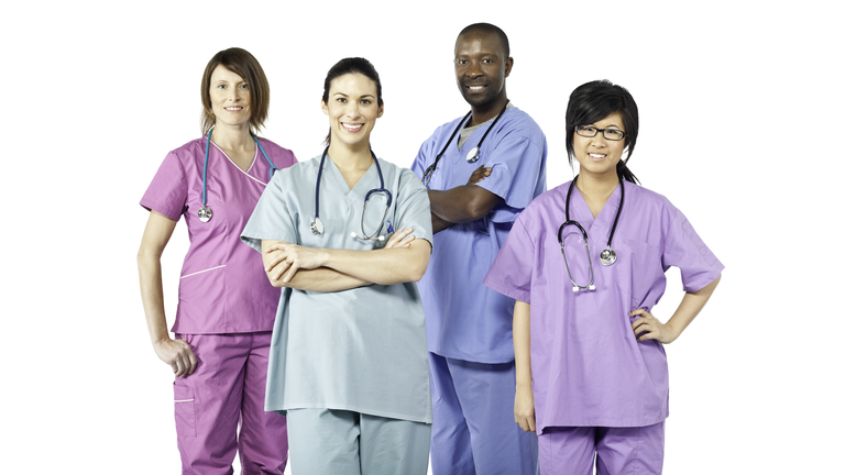 Diverse Team of Health Care Workers