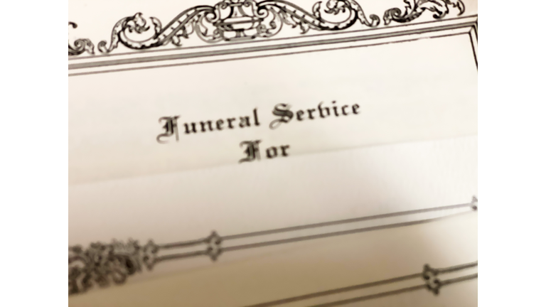 generic cover of funeral service program