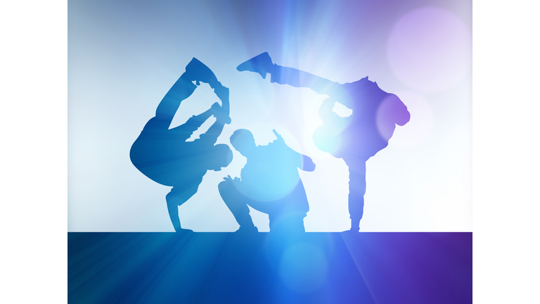 Blue Silhouette Dancer