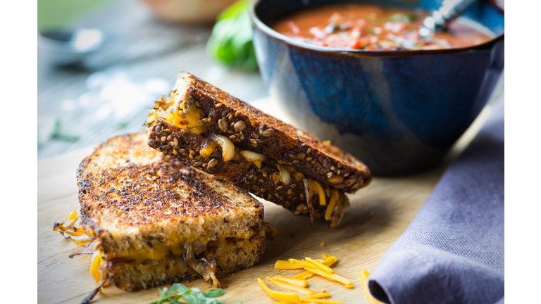 Tomato Soup with Grilled Cheese